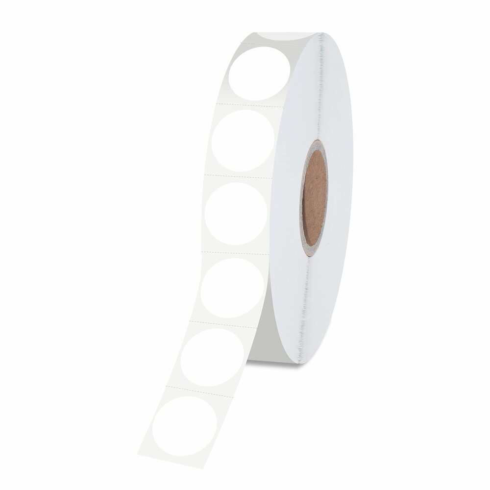 8826 1500 PCS Round White Color Code Dot Stickers, Permanent Inventory